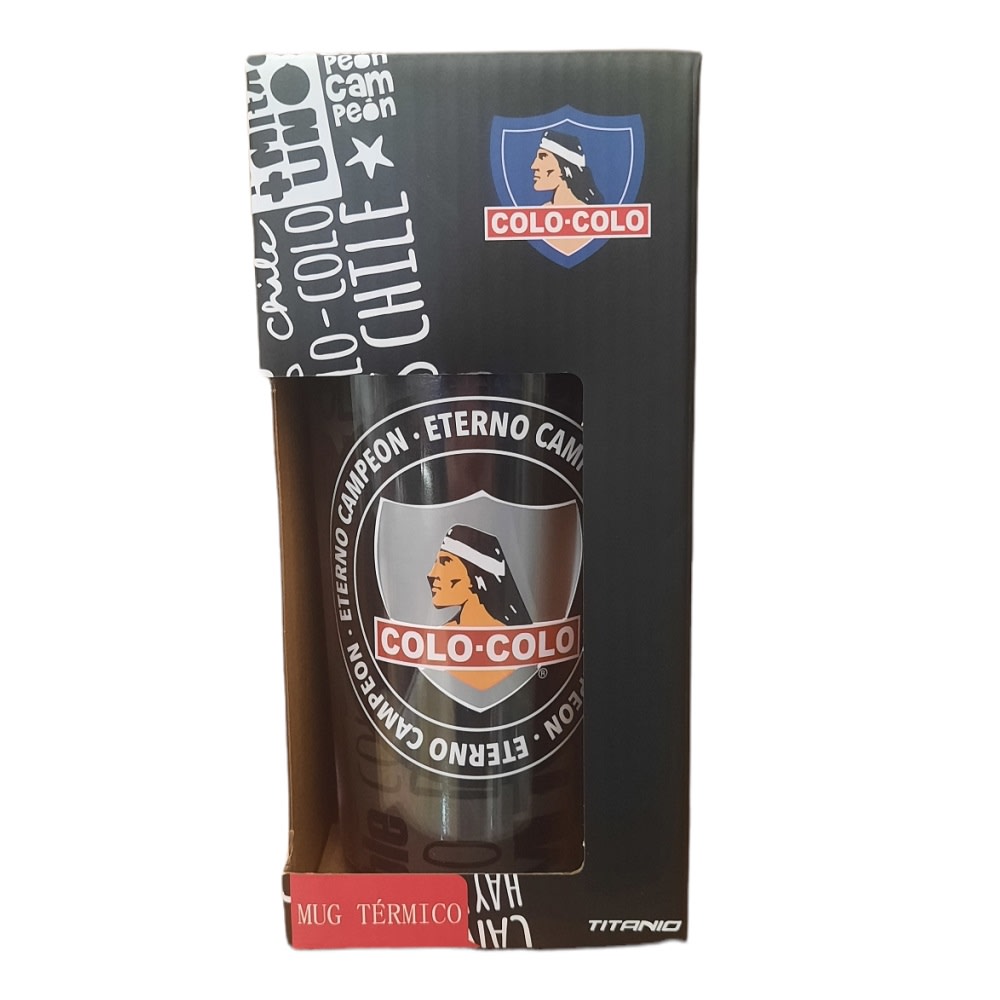 Mug Termico Logo Plateado Colo Colo