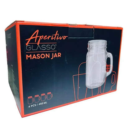 Set 4 Vasos Mojito Mason Glasso