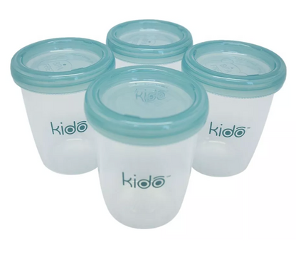 Set 4 Vasos  Almacenamiento 180ml Kido