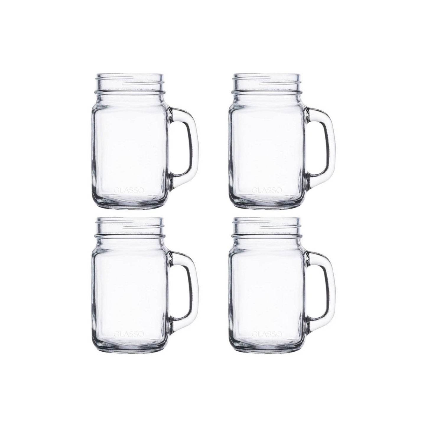 Set 4 Vasos Mojito Mason Glasso